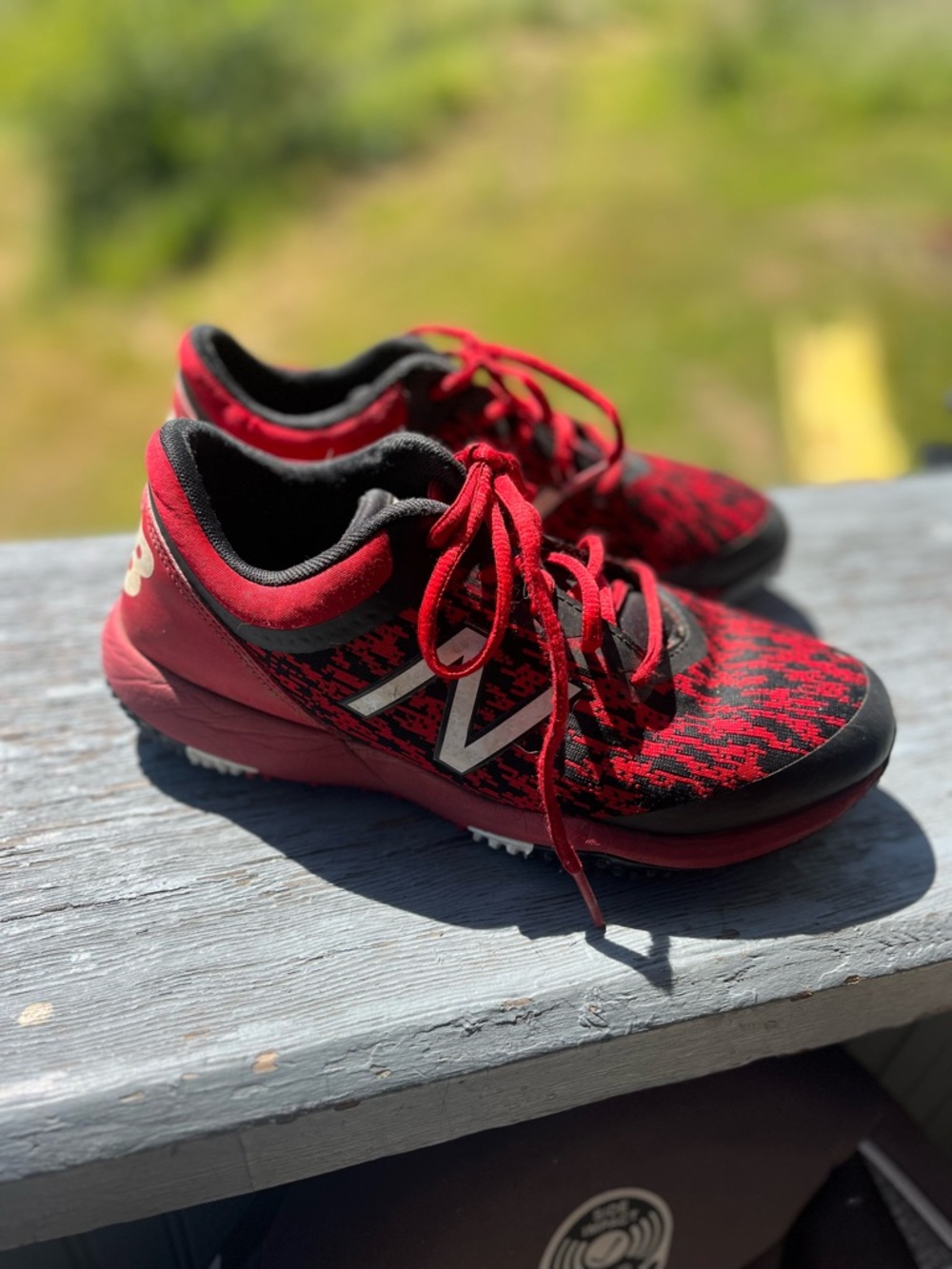 NEW BALANCE Baseball Turf Shoes T4040BR5 Men’s 7 Red Black